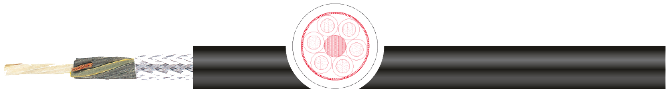 OPVC-JB Cabo flexível com vias coloridas