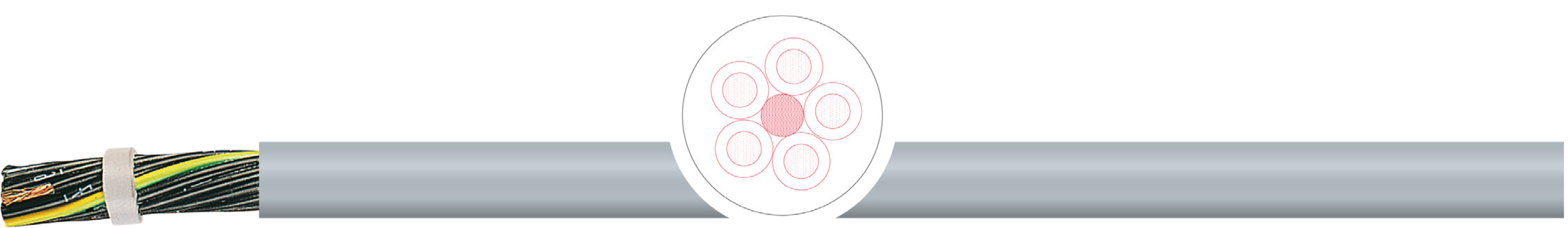 OPVC-JB Cabo flexível com vias coloridas