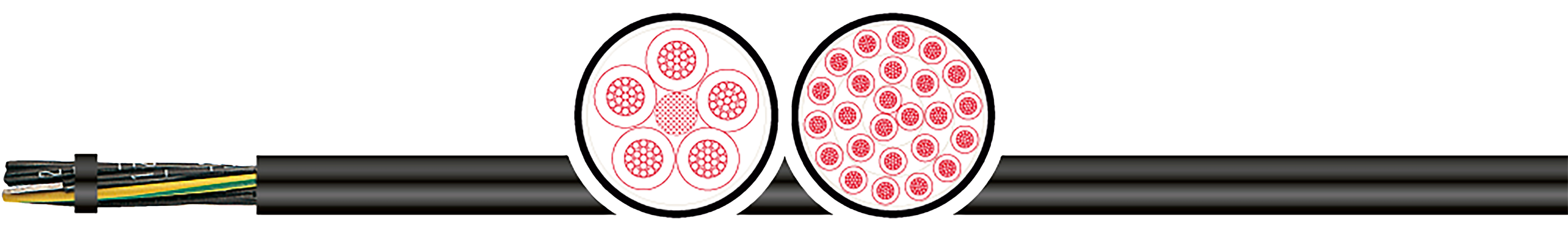 OPVC-JB Cabo flexível com vias coloridas