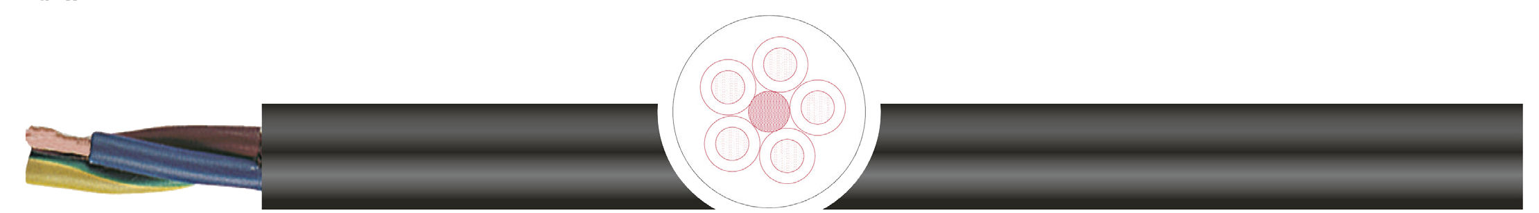 OPVC-JB Cabo flexível com vias coloridas