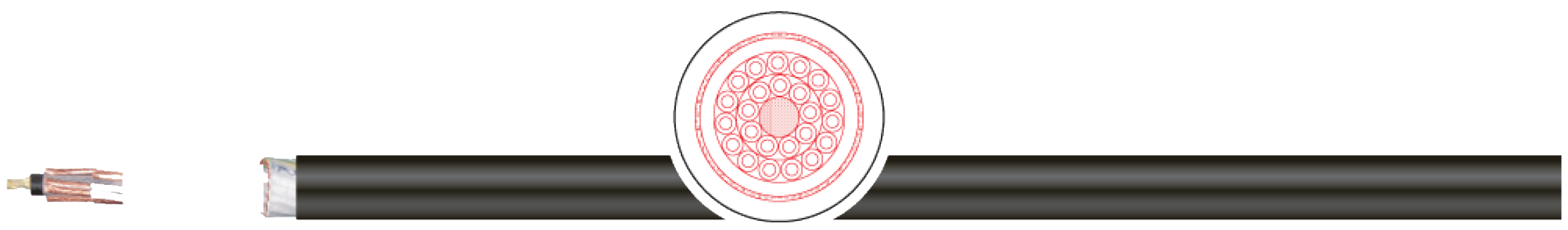 OPVC-JB Cabo flexível com vias coloridas