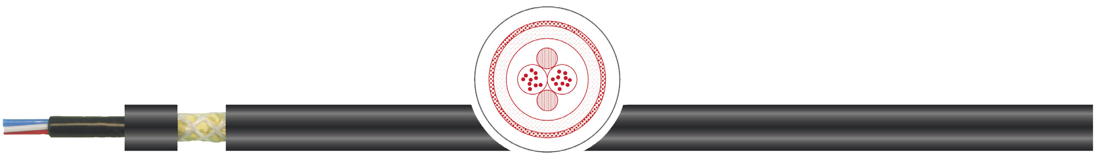 OPVC-JB Cabo flexível com vias coloridas