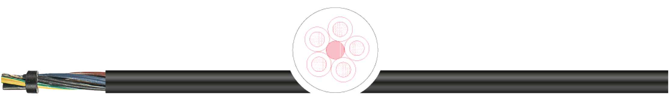 OPVC-JB Cabo flexível com vias coloridas