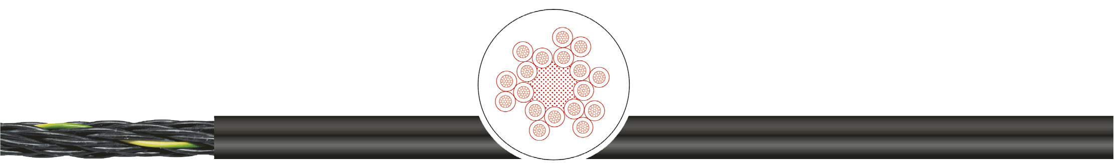 OPVC-JB Cabo flexível com vias coloridas