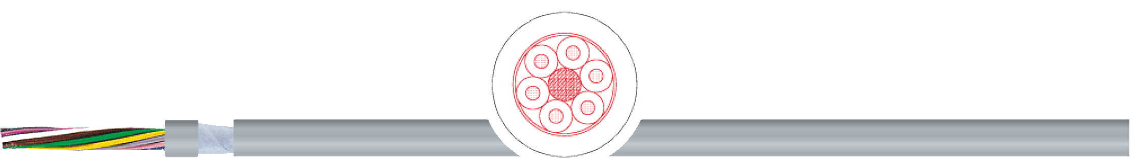 OPVC-JB Cabo flexível com vias coloridas