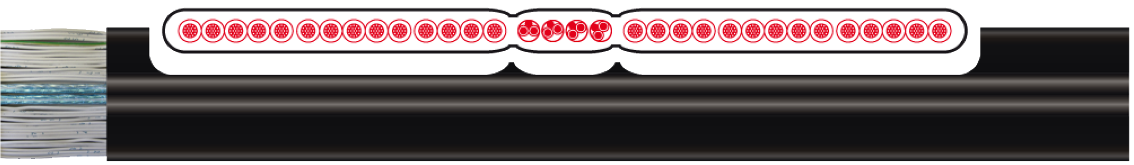 OPVC-JB Cabo flexível com vias coloridas