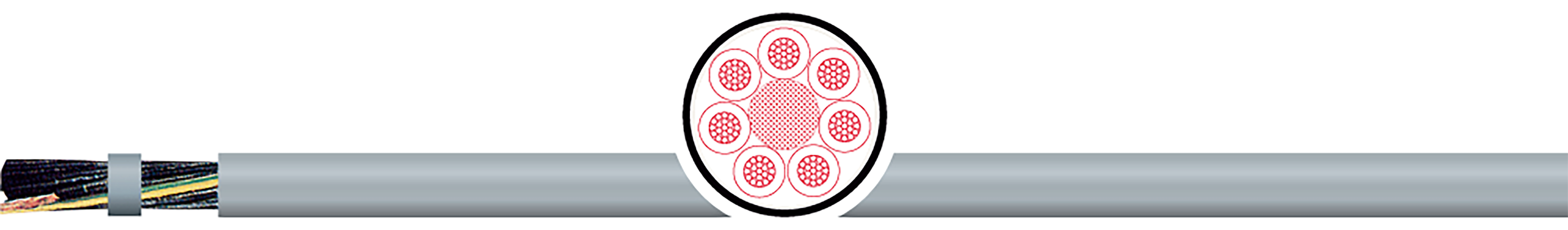 OPVC-JB Cabo flexível com vias coloridas