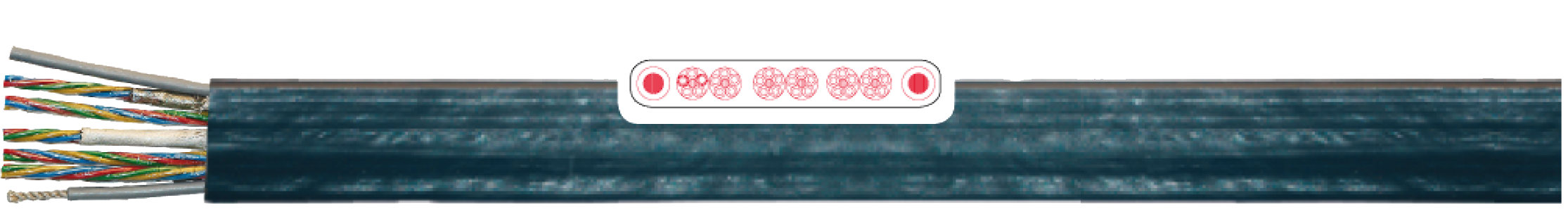 OPVC-JB Cabo flexível com vias coloridas