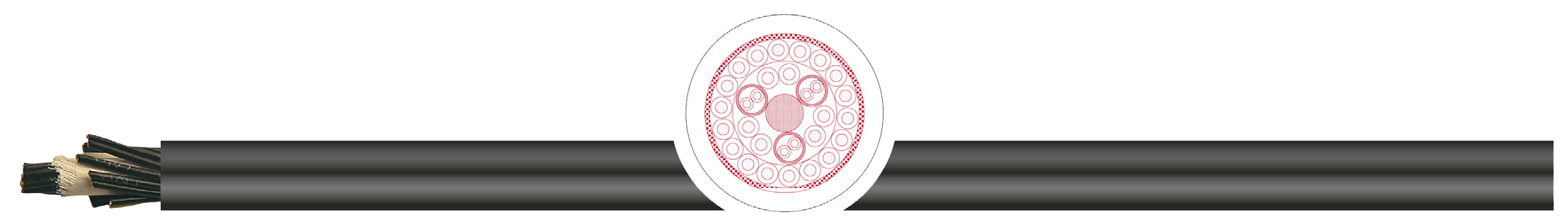 OPVC-JB Cabo flexível com vias coloridas