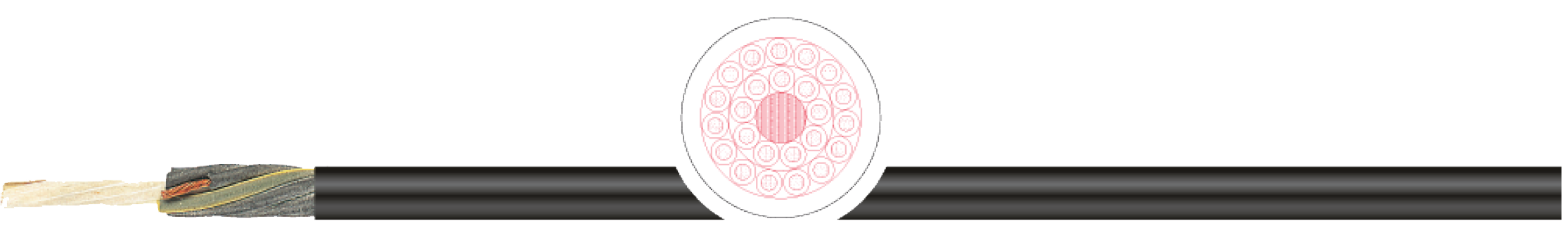 OPVC-JB Cabo flexível com vias coloridas