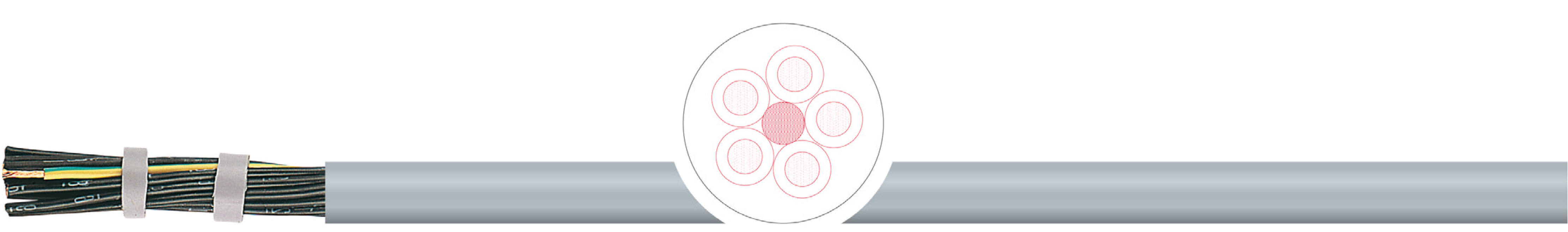 OPVC-JB Cabo flexível com vias coloridas