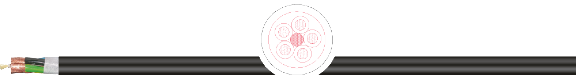 OPVC-JB Cabo flexível com vias coloridas