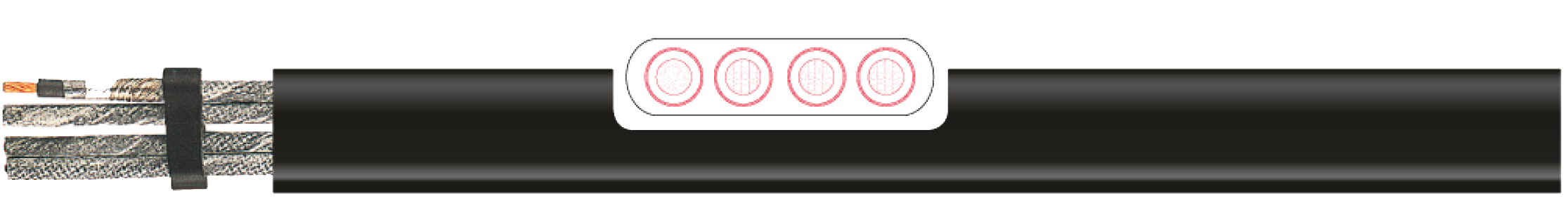 OPVC-JB Cabo flexível com vias coloridas