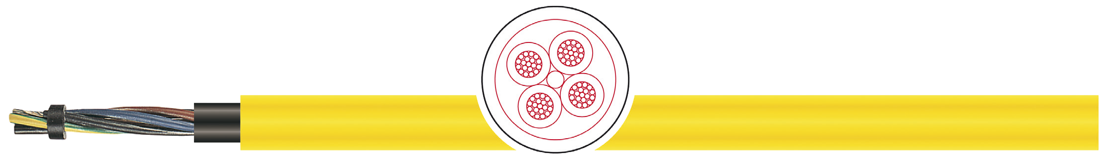 OPVC-JB Cabo flexível com vias coloridas