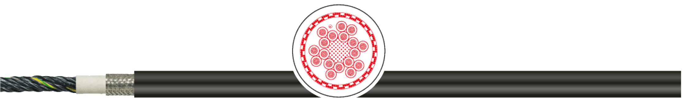 OPVC-JB Cabo flexível com vias coloridas