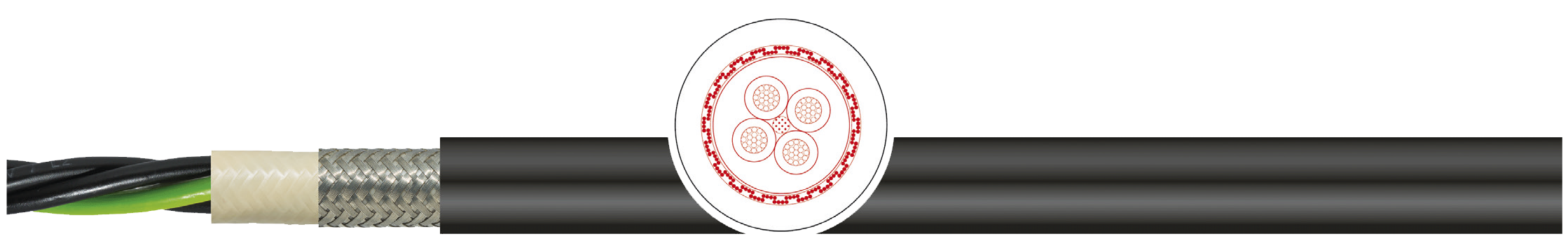 OPVC-JB Cabo flexível com vias coloridas