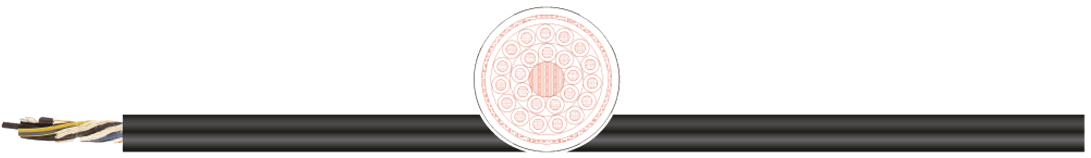 OPVC-JB Cabo flexível com vias coloridas